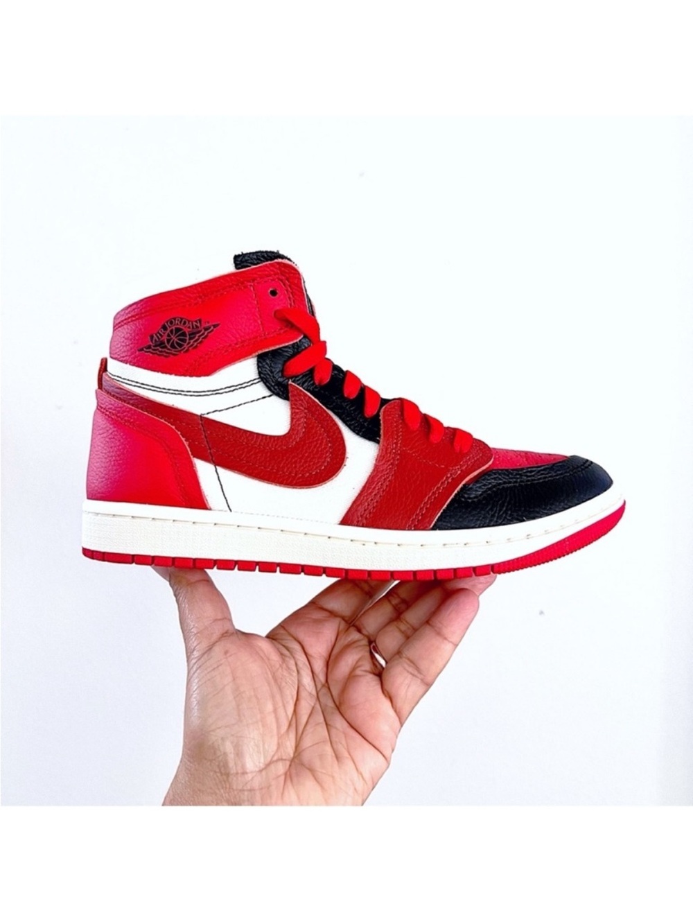 Nike Air Jordan 1 MM Red White and Black Women’s High-Top Sneakers